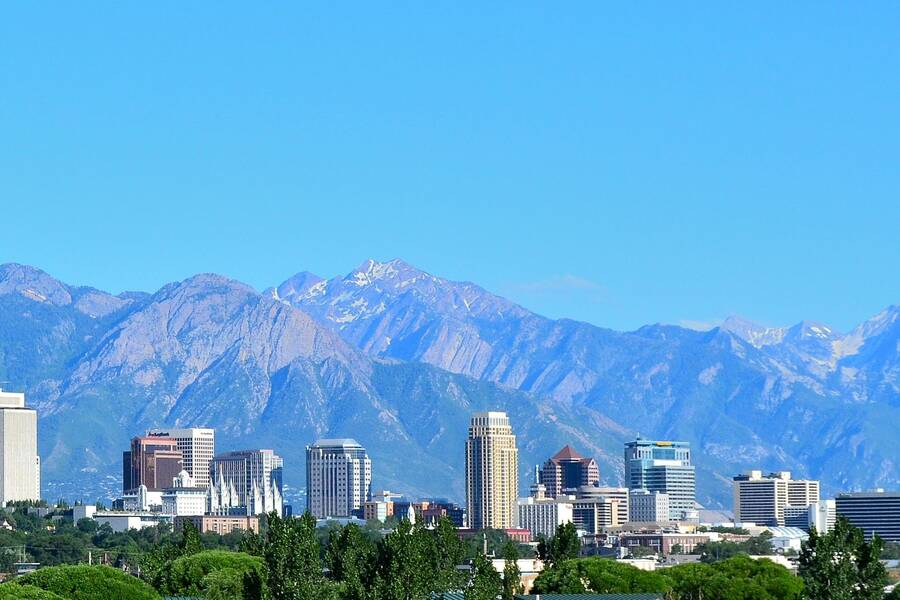 Salt Lake City, Utah Skyline van Salt Lake City
